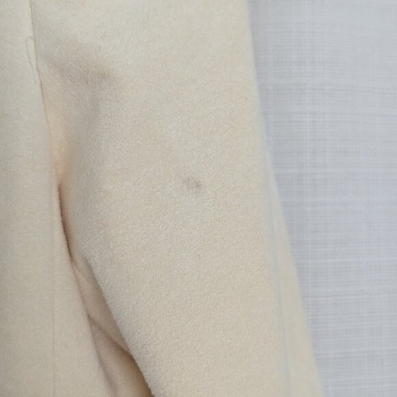 Vintage I. Magnin Ivory Suede Blazer Size 16 Notched Collar Button Down‎ - Picture 8 of 10